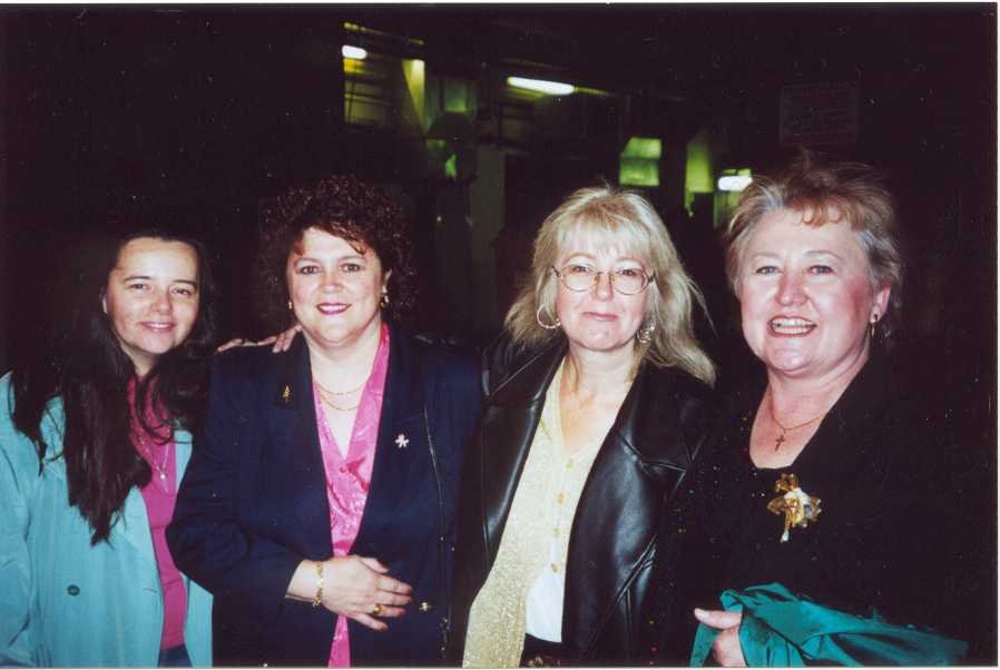 Myself, Ros Davis, Sue Day and Marilyn Knoke after Michael Ball's concert at the Oxford Apollo.  Photo by Stu Knoke