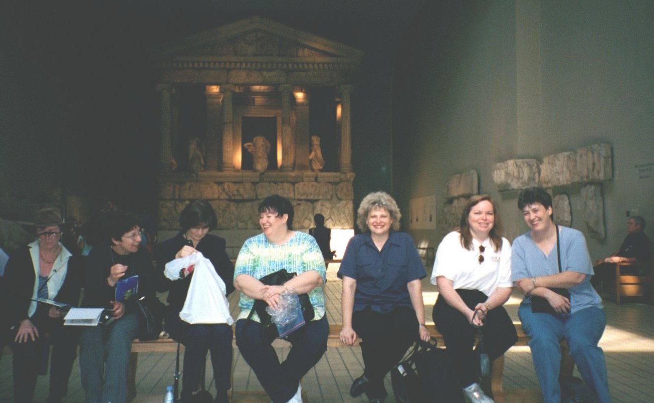 Anne, Pat, Susan, Crys, Barbara, Caroline and Debbie - the British Museum 18.9.01