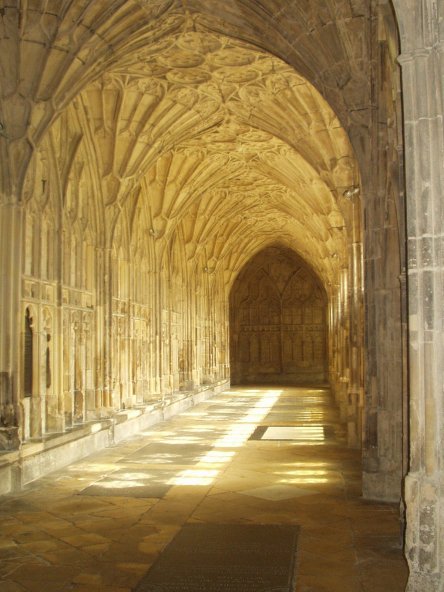 The cloisters of Gloucester Cathedral