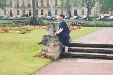 Posing for the Citizen photographer, in Imperial Gardens, Cheltenham